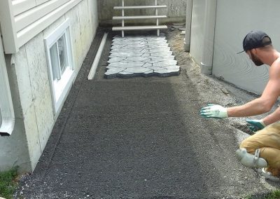 Pose de sentier en pavé - Construction GSB